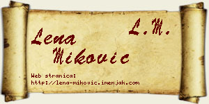 Lena Miković vizit kartica